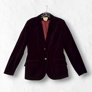 Vintage Burgundy 70s Women’s Blazer Jacket